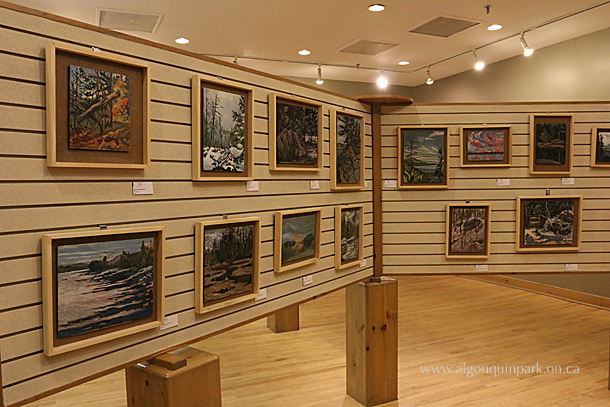 Paintings by Chuck Beamish at the Algonquin Park Visitor Centre