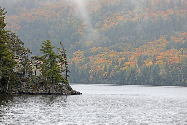 At Lake of Two Rivers in Algonquin Park on October 3, 2018