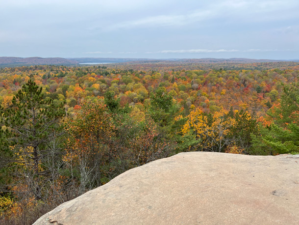 Fall colour at the Lookout Trail in Algonquin Park on October 5, 2023