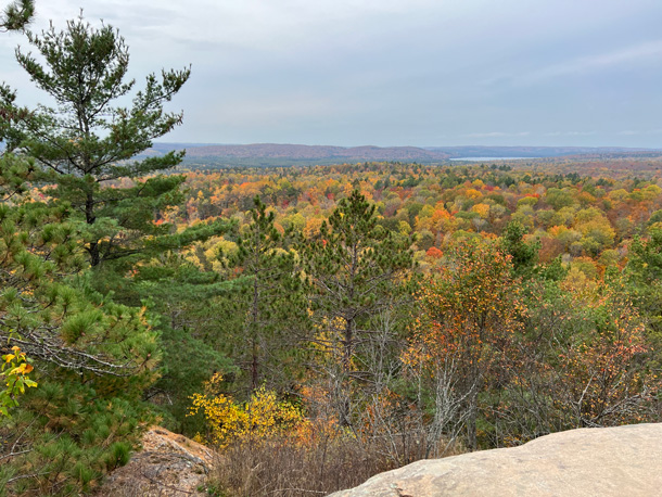 Fall colour at the Lookout Trail in Algonquin Park on October 5, 2023