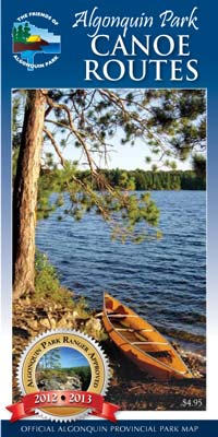 Canoe Routes Map of Algonquin Provincial Park