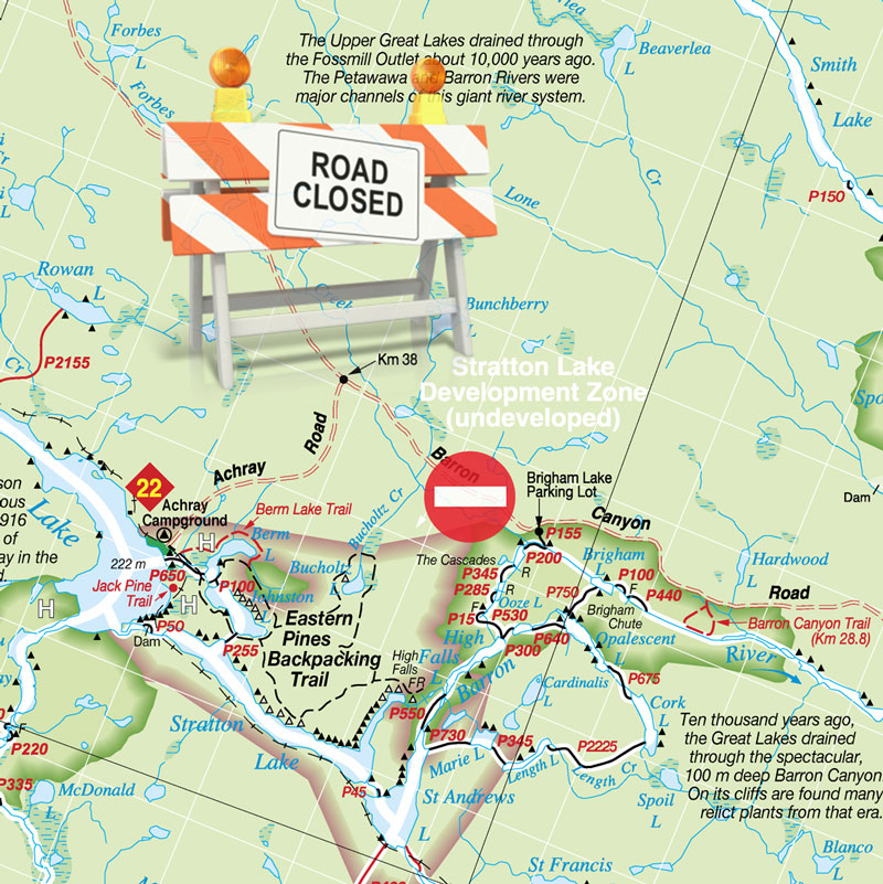 Barron Canyon Trail Map Barron Canyon/Lake Travers Road Closed To All Traffic At Km 34 - October 2  To 7, 2016 | Algonquin Provincial Park | The Friends Of Algonquin Park