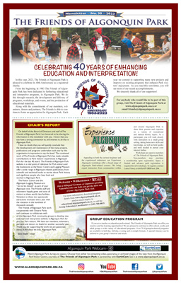 The Friends of Algonquin Park's Newsletter