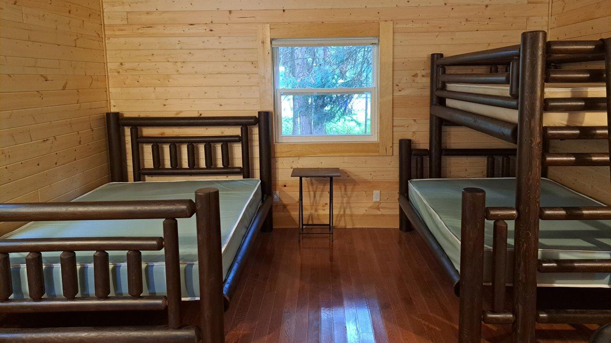 Interior (sleeping beds) of a Camp Cabin in Algonquin Park