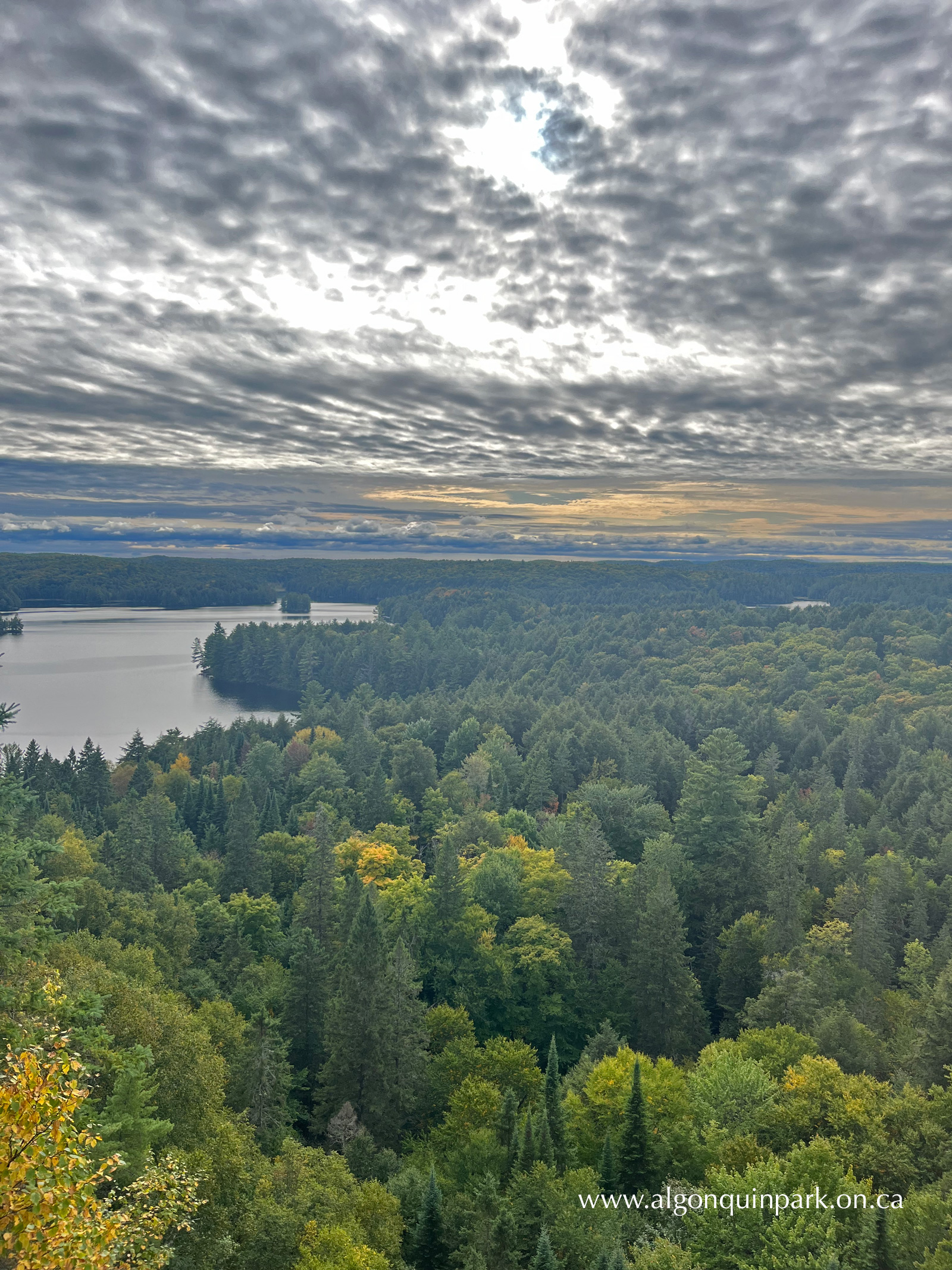 Cache Lake as seen from the Track and Tower Trail in Algonquin Park on September 16, 2022