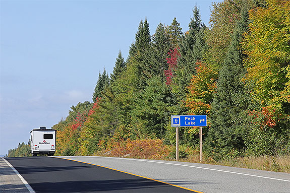 Near Peck Lake Trail in Algonquin Park on September 18, 2025 (click to enlarge). 