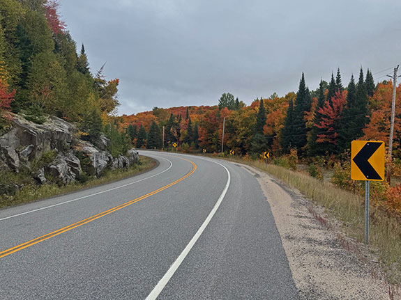 At km 51 of Highway 60 in Algonquin Park on September 25, 2025 (click to enlarge). 