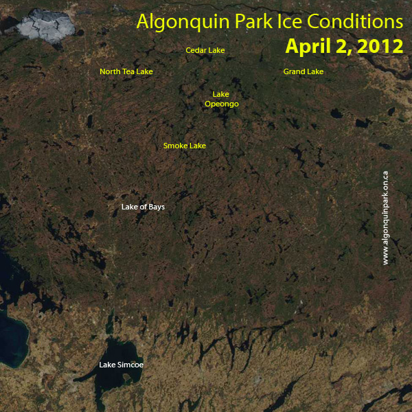 Algonquin Park Ice Conditions April 2, 2012