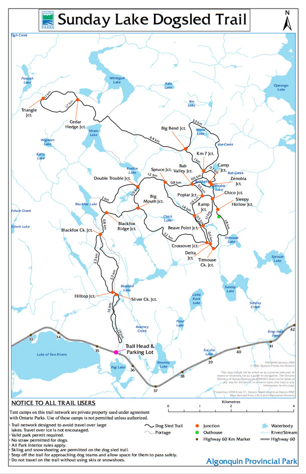 Sunday Lake Dog Sled Trail, Algonquin Park