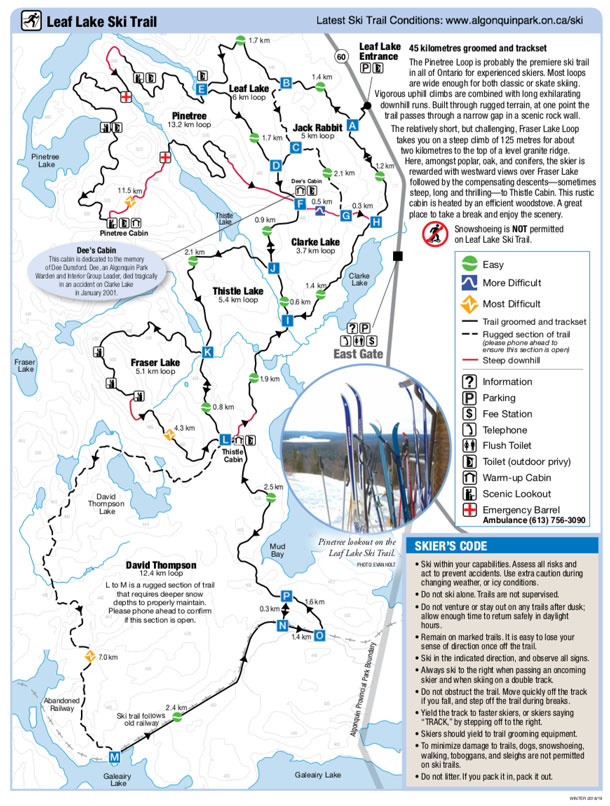 Leaf Lake Ski Trail Map