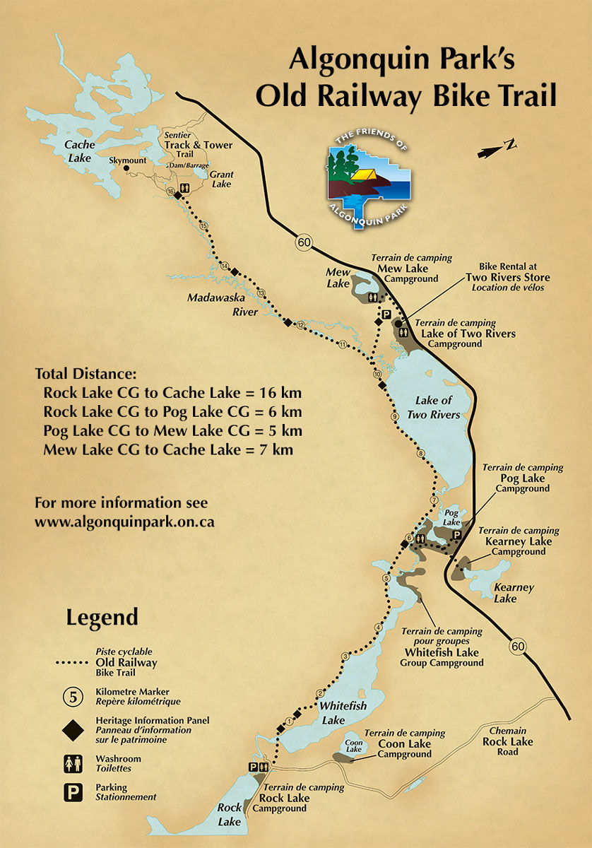 Are bike trails all connected to each camping site? : r/algonquinpark