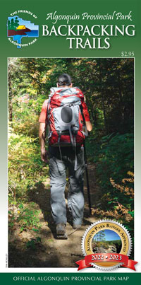 Backpacking Trails Map of Algonquin Provincial Park